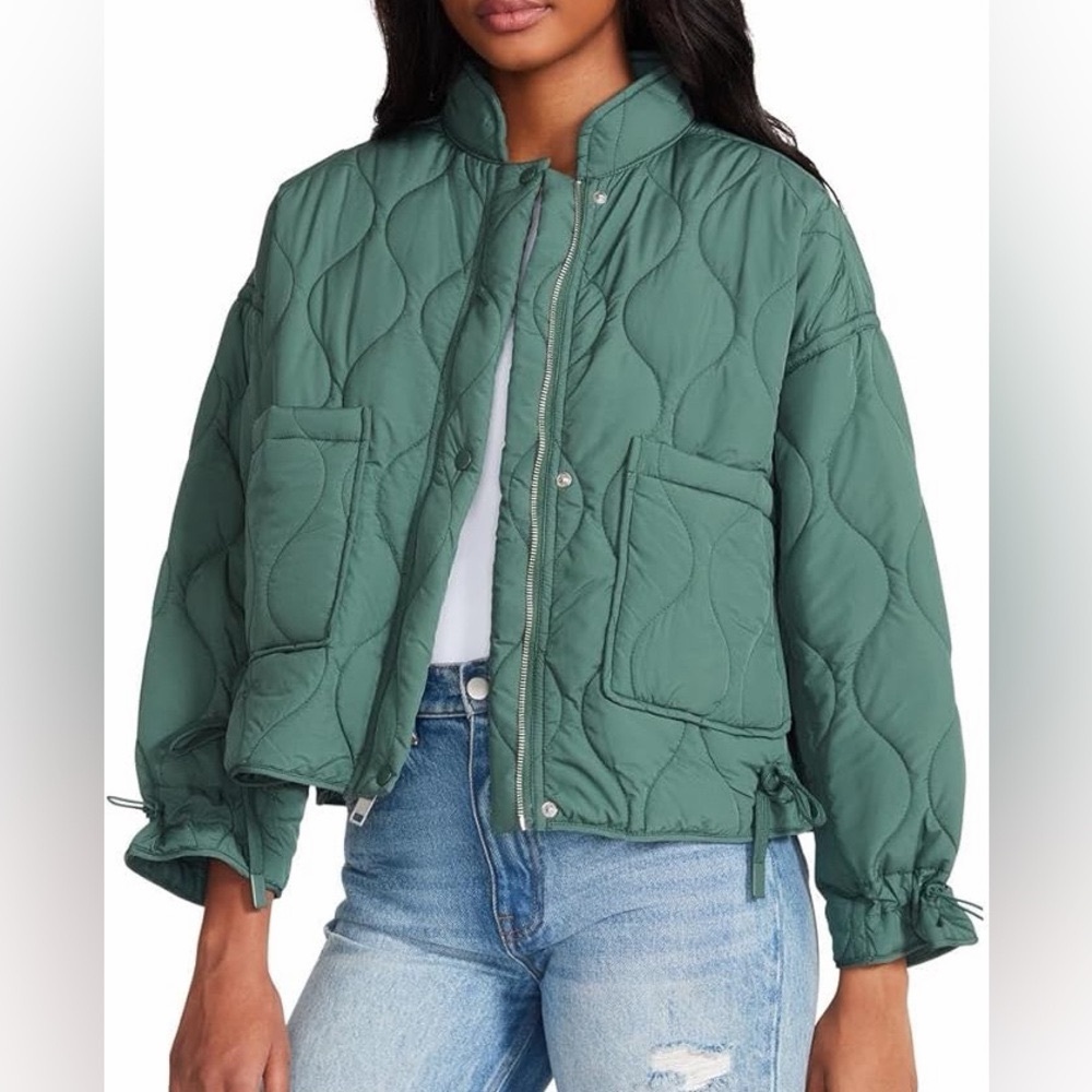 Zara Green Quilted Jacket